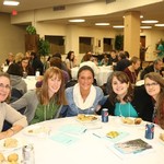 A group of guests enjoying dinner